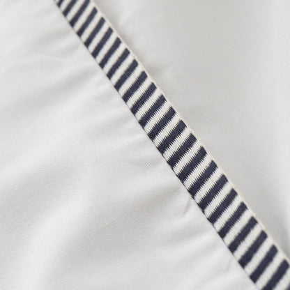 Bianca Contrast Trim Duvet Cover Set - White/Black
