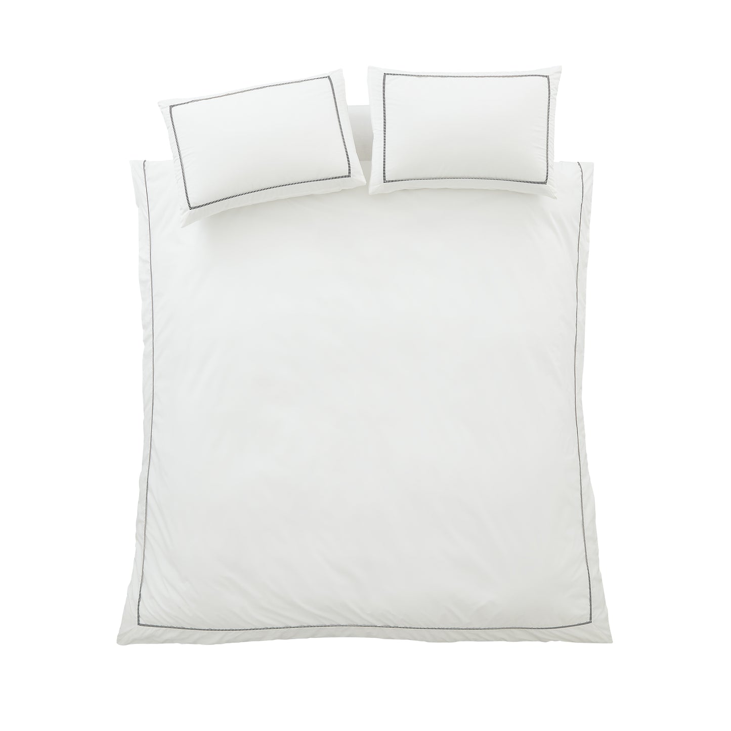 Bianca Contrast Trim Duvet Cover Set - White/Black