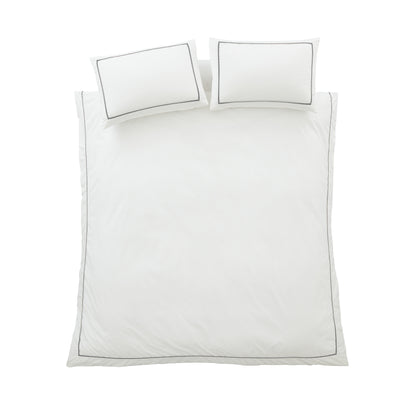 Bianca Contrast Trim Duvet Cover Set - White/Black