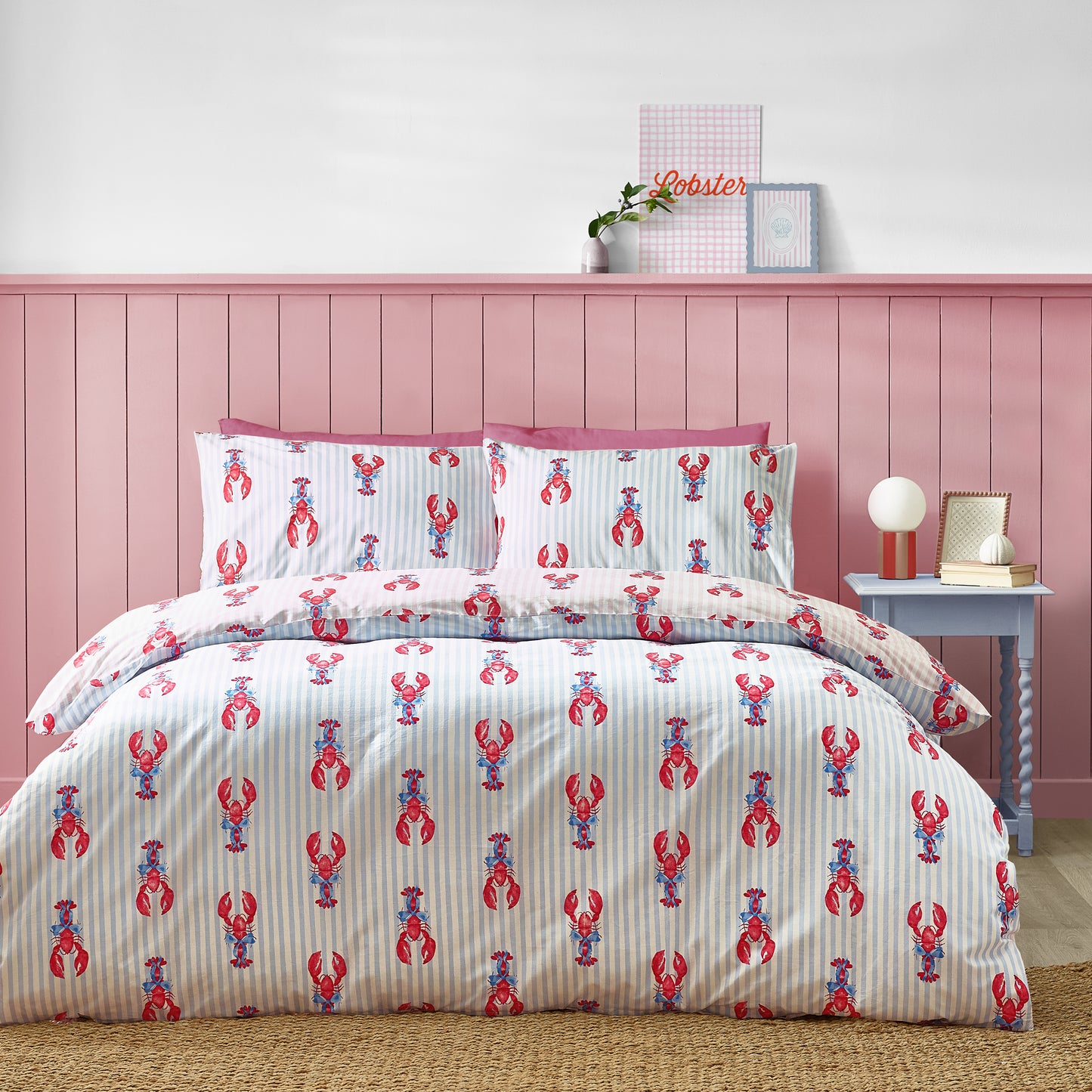 Sassy B Lobster Stripe Duvet Cover Set