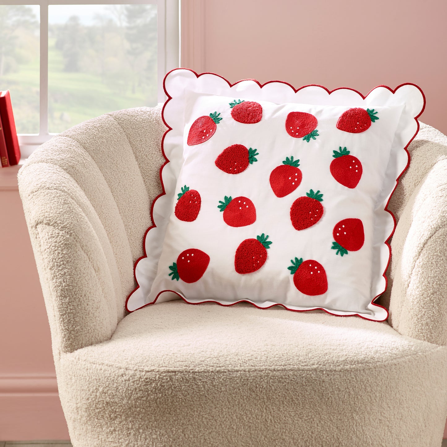 Catherine Lansfield Strawberry Filled Cushion