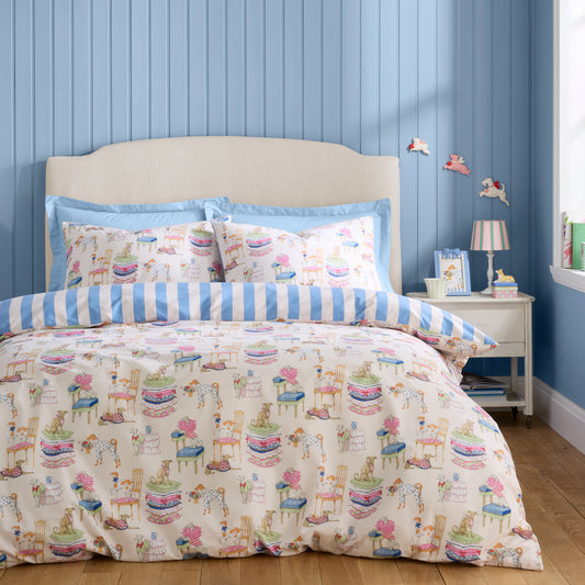 Cath Kidston Hackney Dogs Duvet Cover Set - Blue
