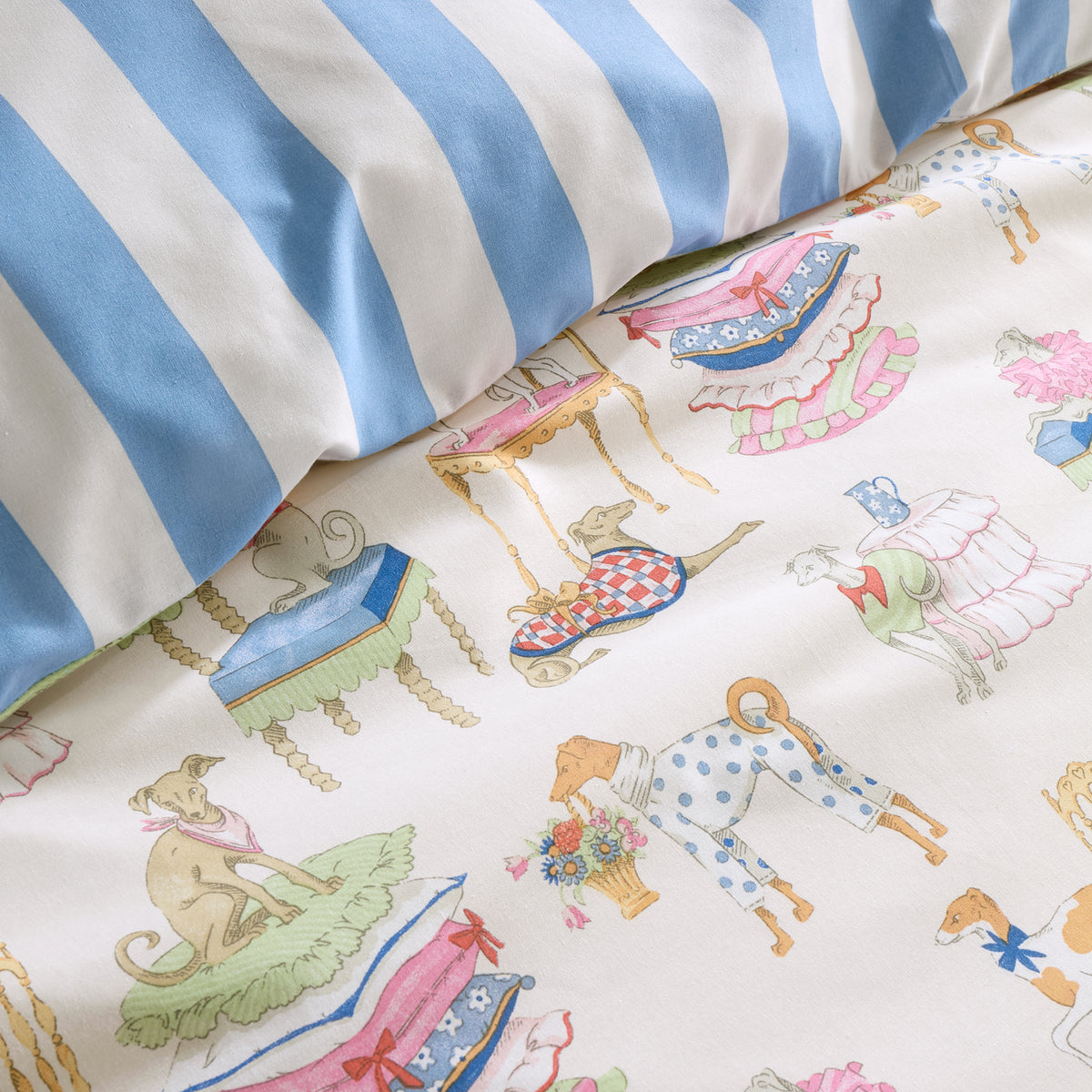 Cath Kidston Hackney Dogs Duvet Cover Set - Blue
