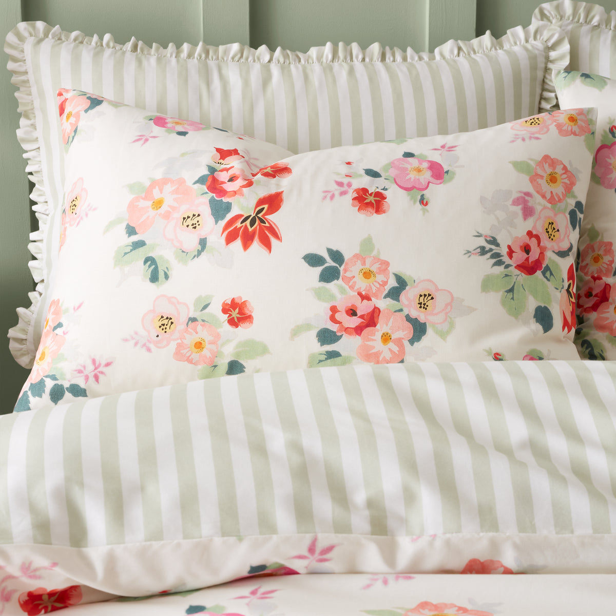Cath Kidston Floral Bunches Duvet Cover Set - Green