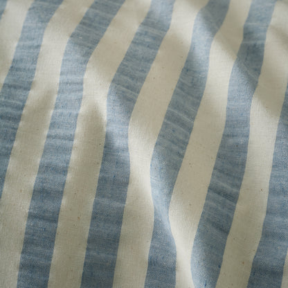 Pineapple Elephant Cotton Rich Woven Stripe Duvet Cover Set - Blue