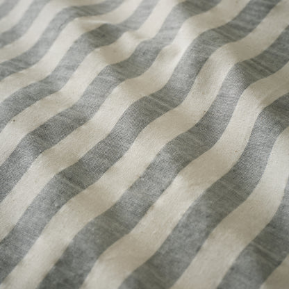 Pineapple Elephant Cotton Rich Woven Stripe Duvet Cover Set - Grey