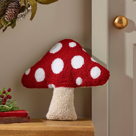 Catherine Lansfield Woodland Crochet Mushroom 3D Cushion