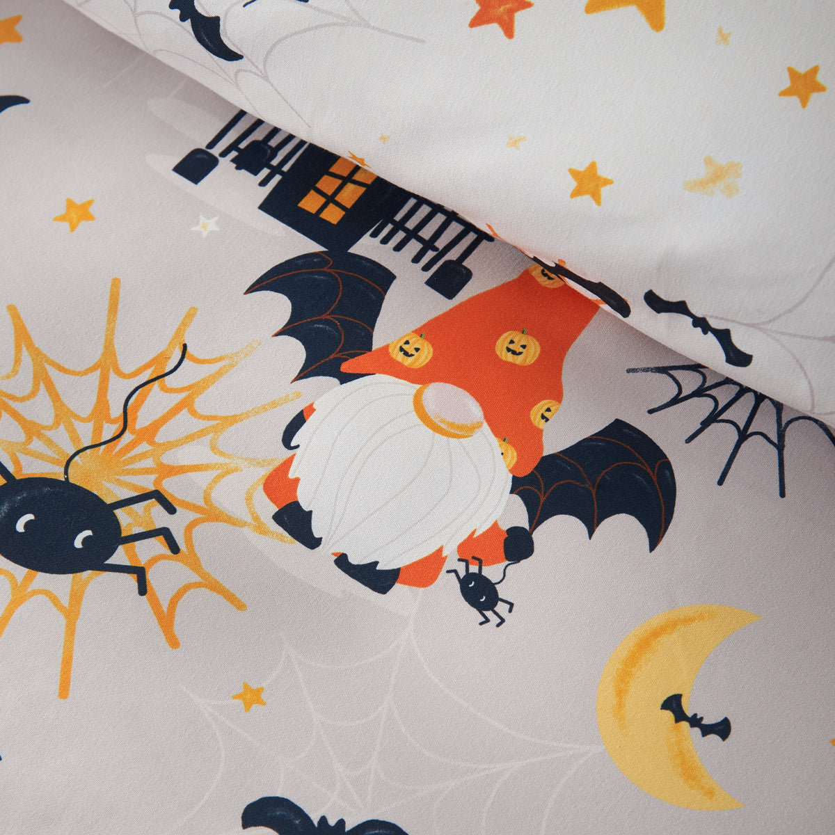 Catherine Lansfield Halloween Gonks Duvet Cover Set - Natural