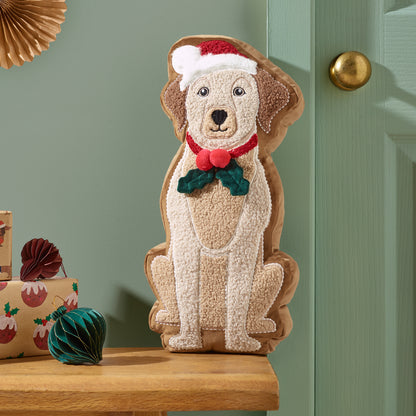 Catherine Lansfield Christmas Dog 3D Cushion
