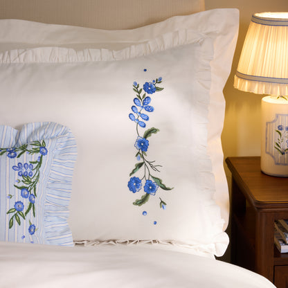 Cath Kidston Forget Me Knot Floral Duvet Cover Set - White/Blue