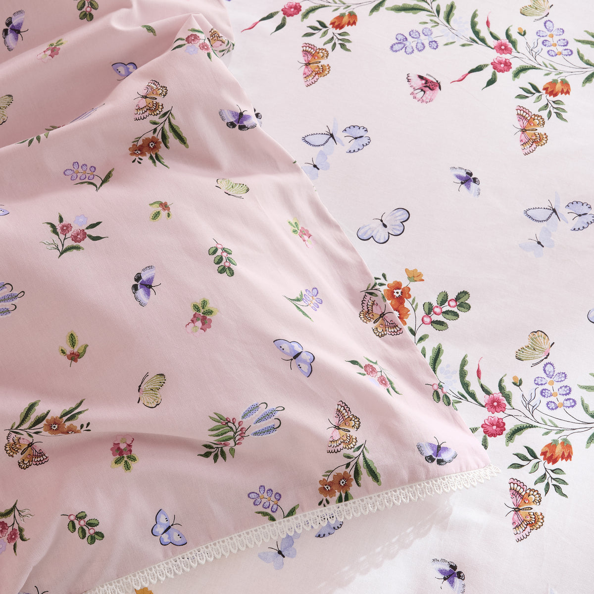 Cath Kidston Flutter Floral Duvet Cover Set - Pink