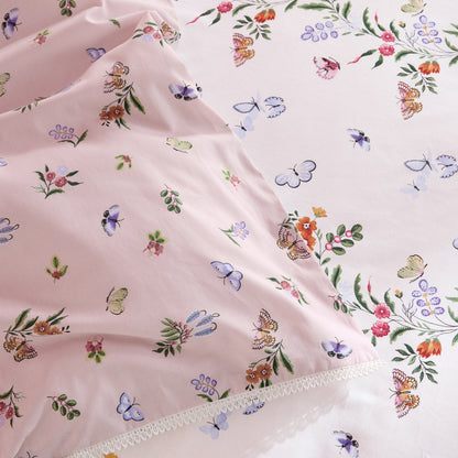 Cath Kidston Flutter Floral Duvet Cover Set - Pink