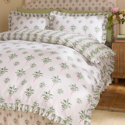 Cath Kidston Cath Crest Floral Duvet Cover Set - Green