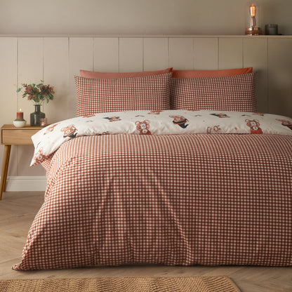 Catherine Lansfield Scare Bears Duvet Cover Set - Cream