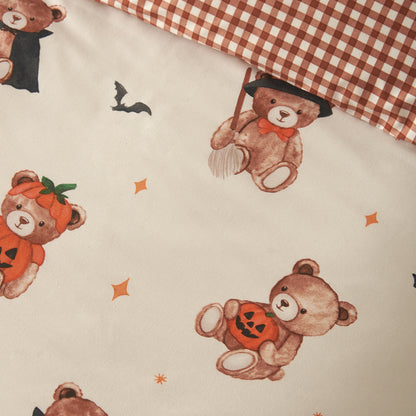 Catherine Lansfield Scare Bears Duvet Cover Set - Cream