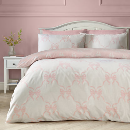 Catherine Lansfield Pretty Bows Duvet Cover Set - Pink