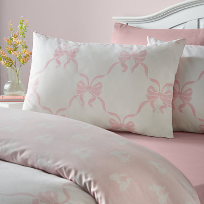 Catherine Lansfield Pretty Bows Duvet Cover Set - Pink