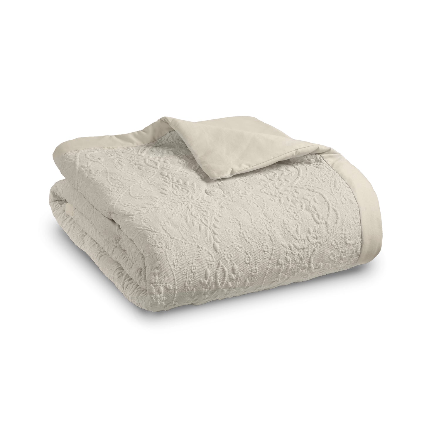 Catherine Lansfield Amelia Jacquard Bedspread - Cream