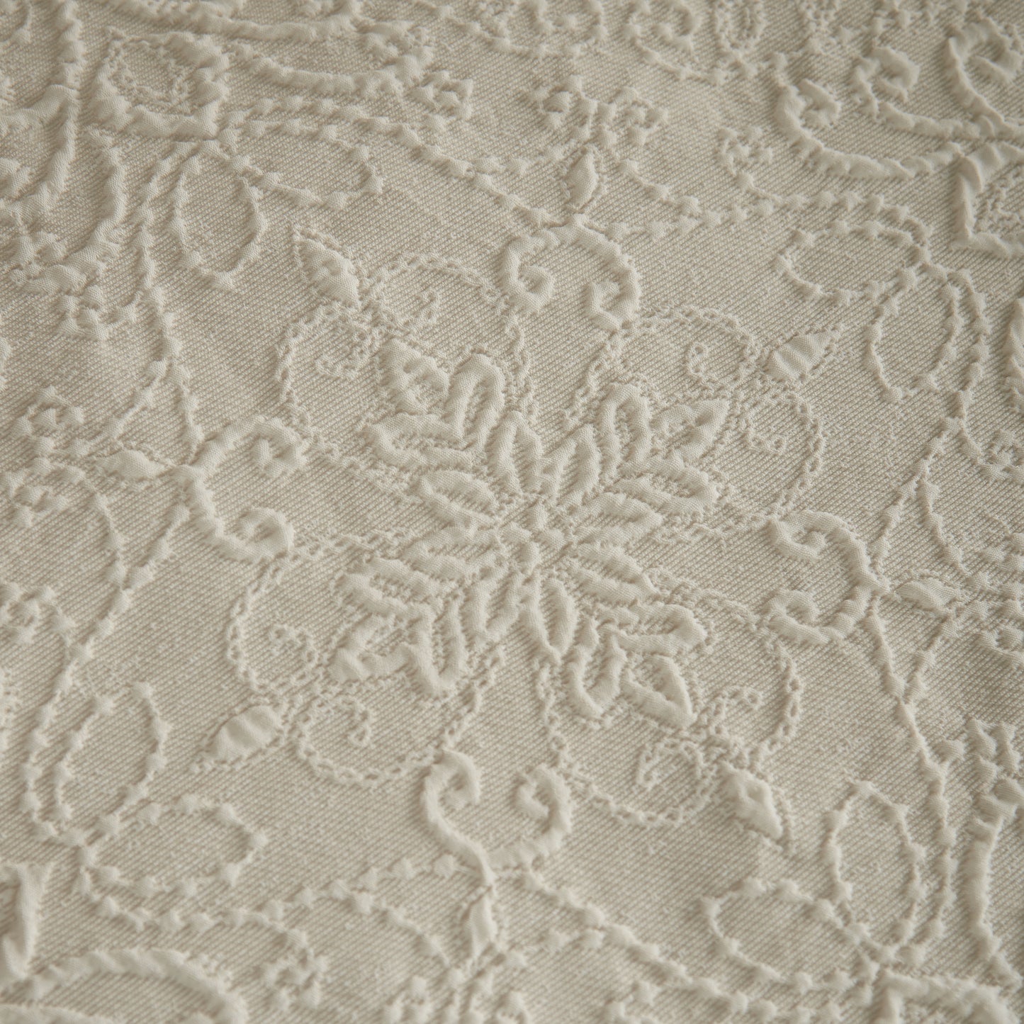 Catherine Lansfield Amelia Jacquard Duvet Cover Set - Cream