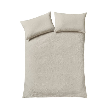 Catherine Lansfield Amelia Jacquard Duvet Cover Set - Cream