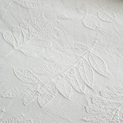 Catherine Lansfield Jacquard Leaves Duvet Cover Set - White