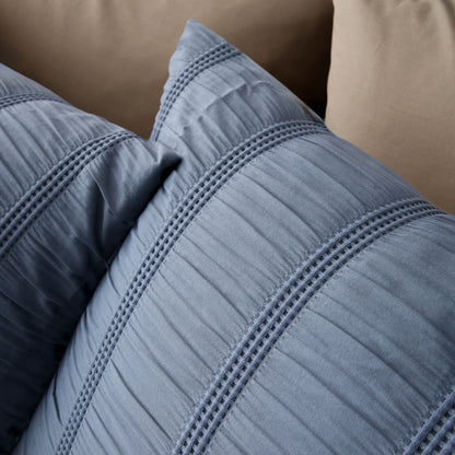 Pineapple Elephant Waffle Seersucker Duvet Cover Set - Blue