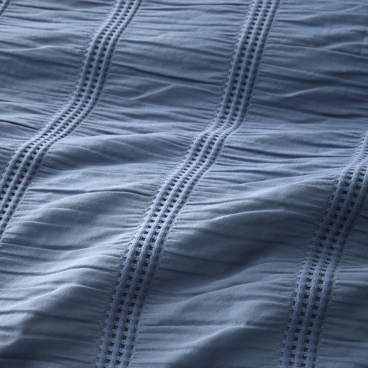 Pineapple Elephant Waffle Seersucker Duvet Cover Set - Blue