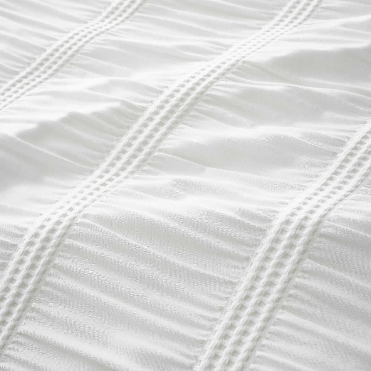 Pineapple Elephant Waffle Seersucker Duvet Cover Set - White