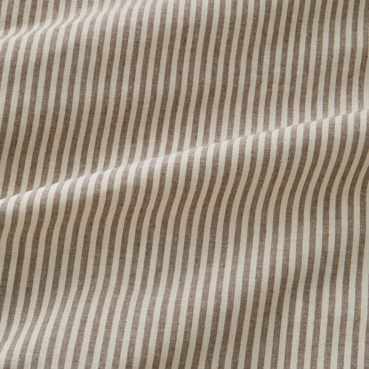 Pineapple Elephant Cotton Rich Narrow Woven Stripe Duvet Cover Set - Mole