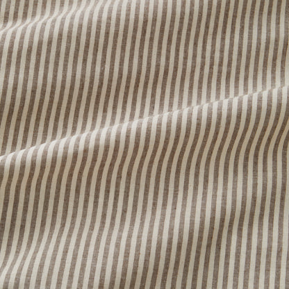 Pineapple Elephant Cotton Rich Narrow Woven Stripe Duvet Cover Set - Mole