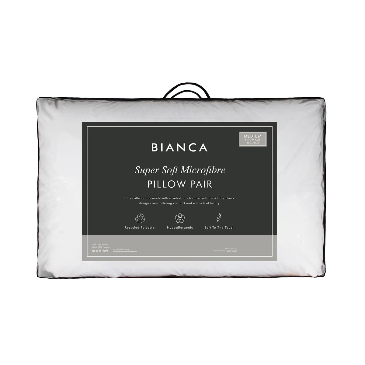 Bianca Super Soft Microfibre Pillows (Pair)