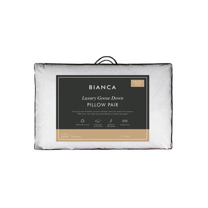 Bianca Luxury Goose Down Pillows (Pair)