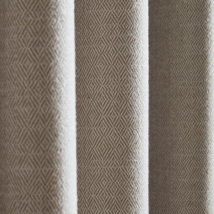 Catherine Lansfield Brushed Texture Ruffle Top Pencil Pleat Curtains - Natural