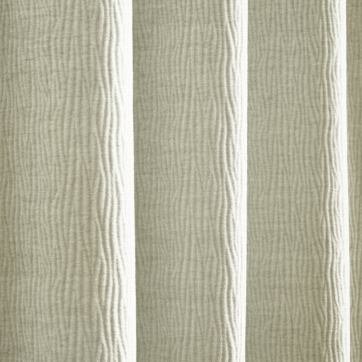 Catherine Lansfield Crinkle Chenille Eyelet Curtains - Natural