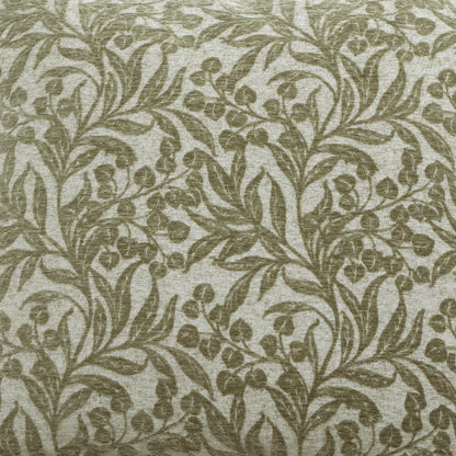 Bianca Chenille Leaves Filled Cushion - Green