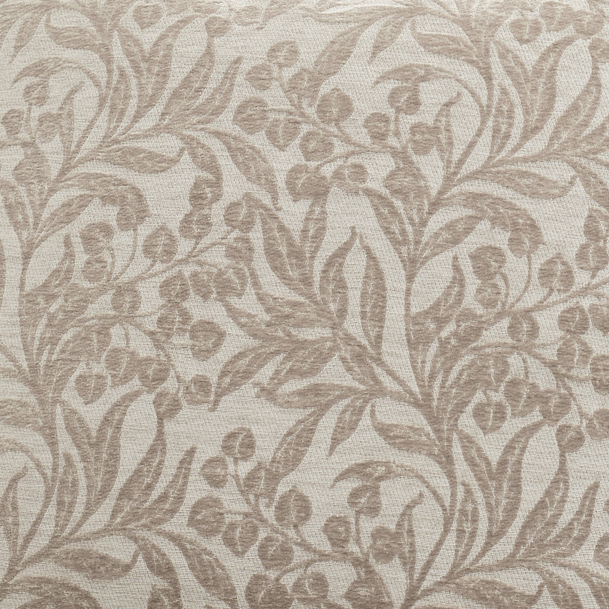 Bianca Chenille Leaves Filled Cushion - Natural