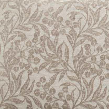 Bianca Chenille Leaves Filled Cushion - Natural