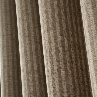 Bianca Chenille Stripe Eyelet Curtains - Natural