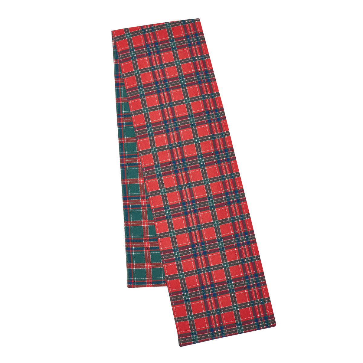 Catherine Lansfield Christmas Tartan Check Table Runner - Red/Green