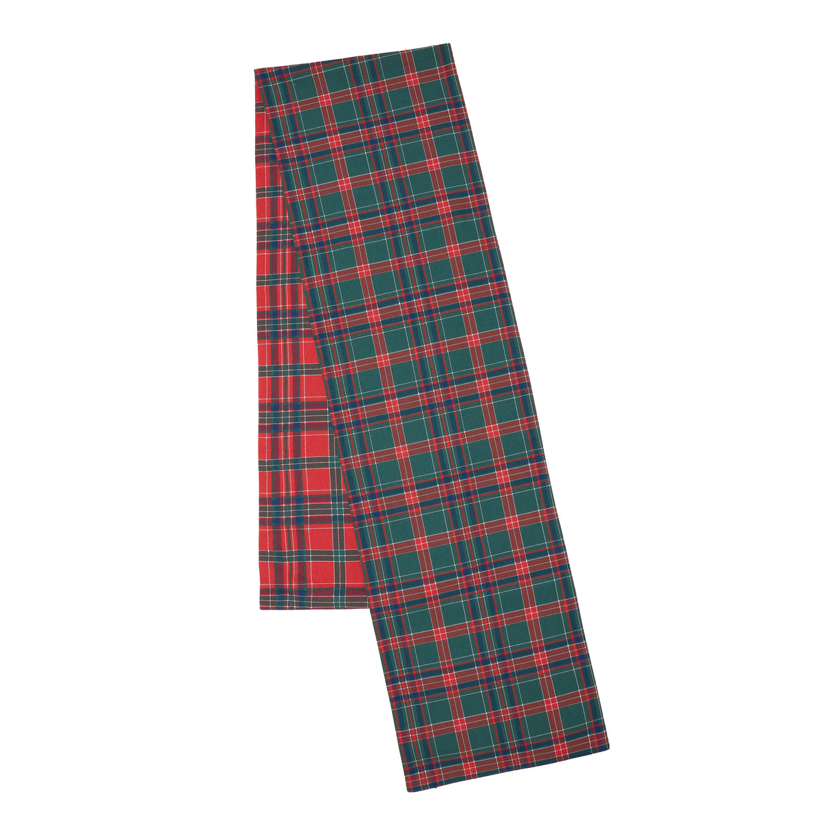 Catherine Lansfield Christmas Tartan Check Table Runner - Red/Green