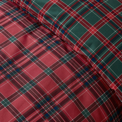 Catherine Lansfield Tartan Check Duvet Cover Set - Red/Green