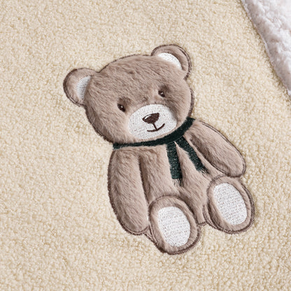 Catherine Lansfield Sherpa Teddy Bear Throw - Natural