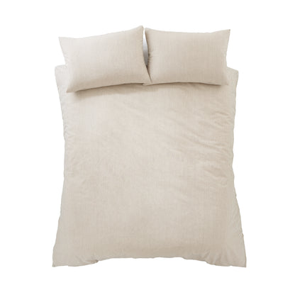 Pineapple Elephant Cotton Rich Narrow Woven Stripe Duvet Cover Set - Mole