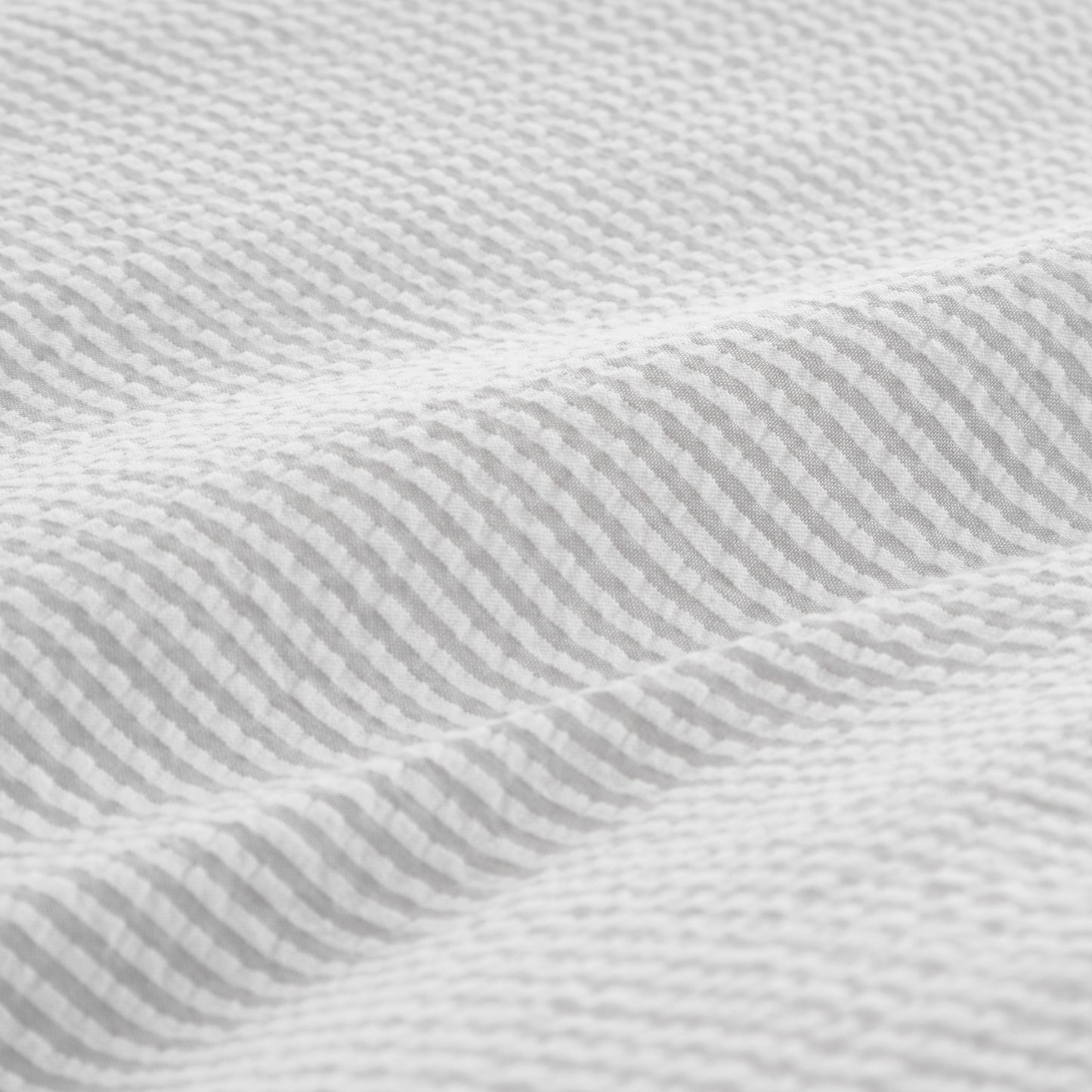 Bianca Seersucker Woven Stripe Duvet Cover Set - Grey