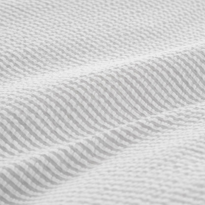 Bianca Seersucker Woven Stripe Duvet Cover Set - Grey