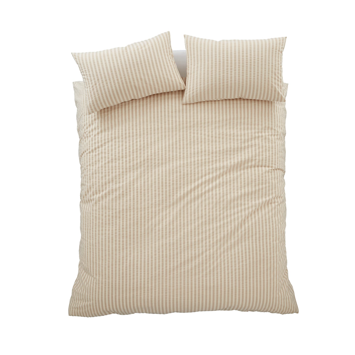 Pineapple Elephant Cotton Rich Woven Stripe Duvet Cover Set - Natural