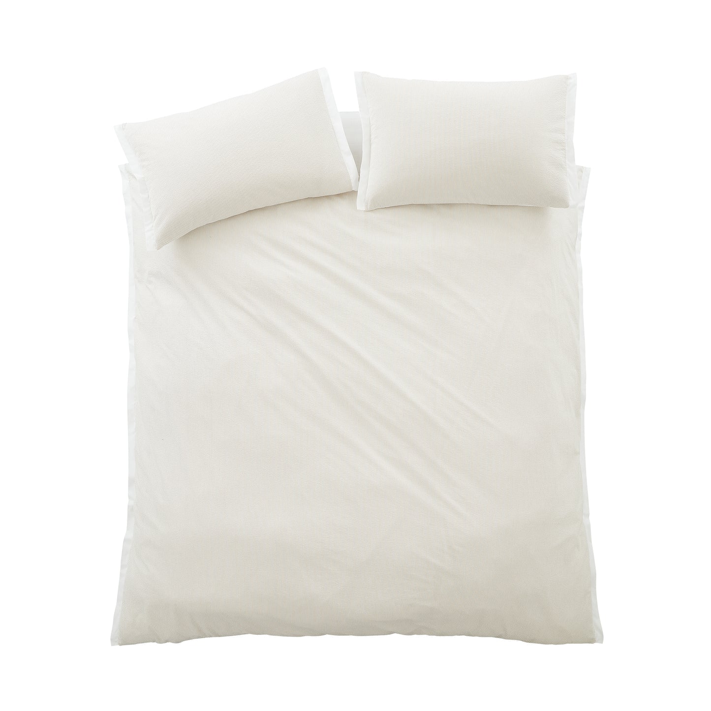Bianca Seersucker Woven Stripe Duvet Cover Set - Natural