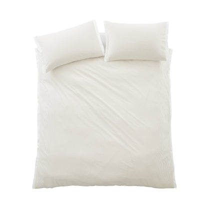 Bianca Seersucker Woven Stripe Duvet Cover Set - Natural