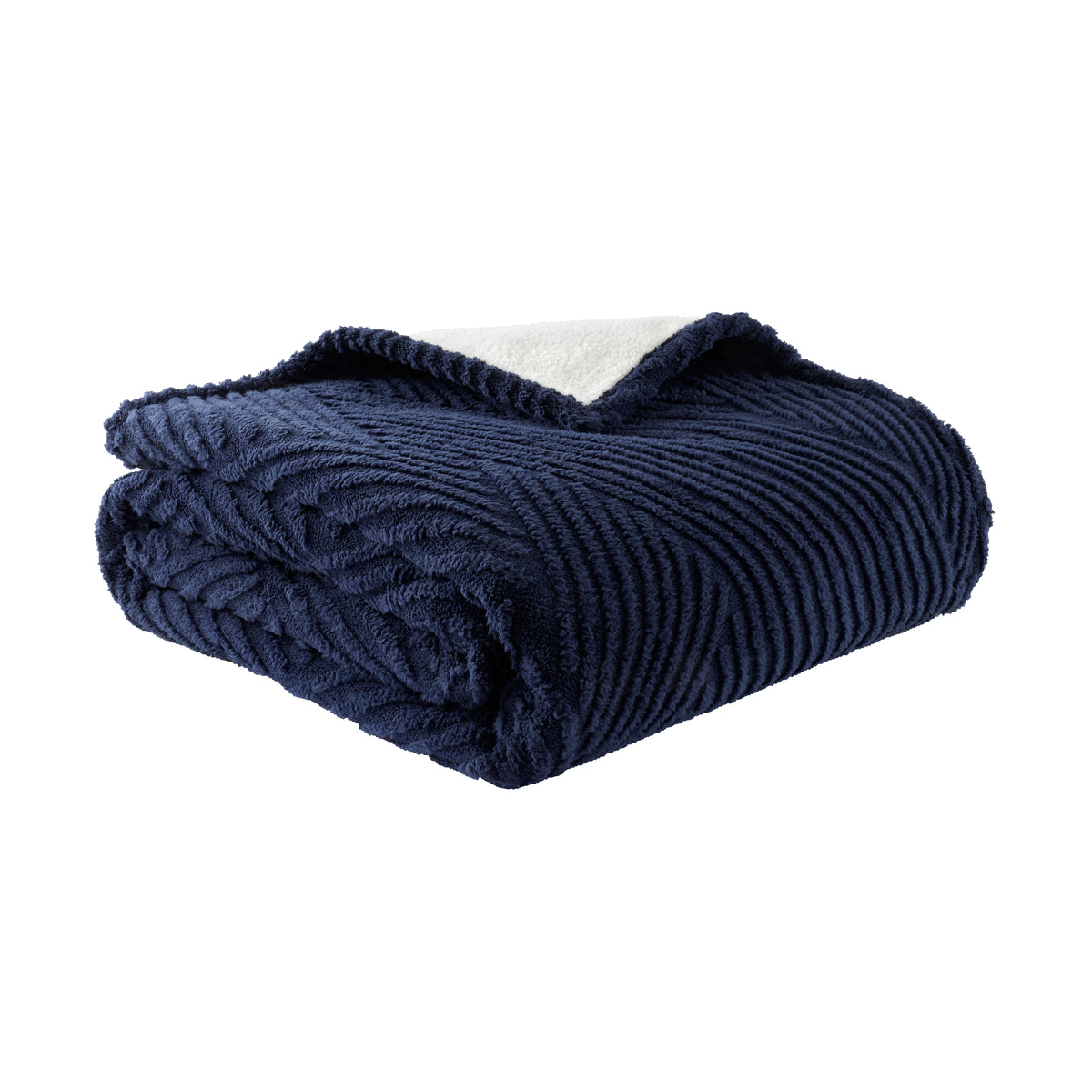 Catherine Lansfield Super Thermal Throw Bedspread - Navy