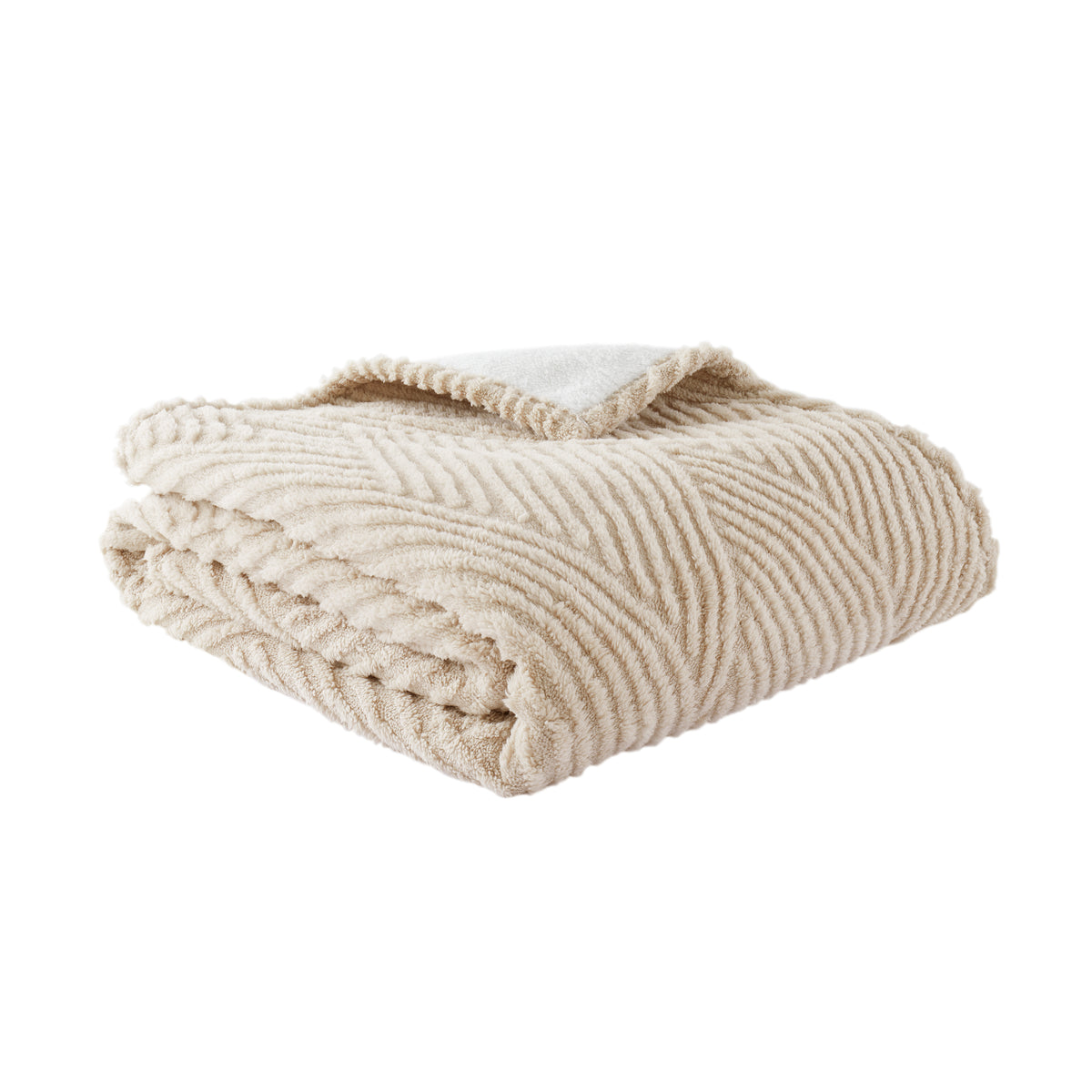Catherine Lansfield Super Thermal Throw Bedspread - Natural